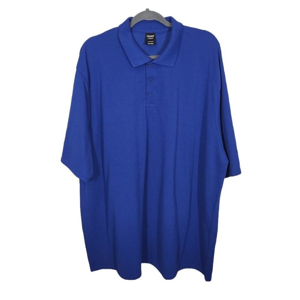 Hanes Royal Blue Polo Shirt Size 3XL